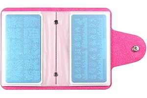 FingerAngel Stamping Plates Mix Designs Retangle Stamp Stamping Image Fashion Design Plate Print Nail Art Template (Stamping Tool case)