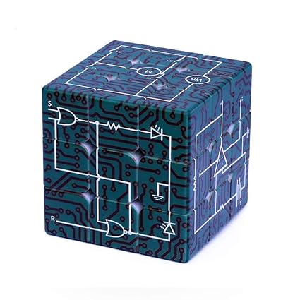 Alician 3x3x3 Electric Circuits Pattern Printing Puzzle Magic Cube Toy for Student