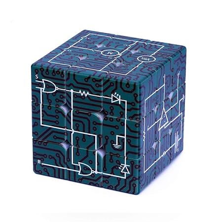 FidgetGear 3x3x3 Electric Circuits Pattern Printing Puzzle Magic Cube Toy for Student