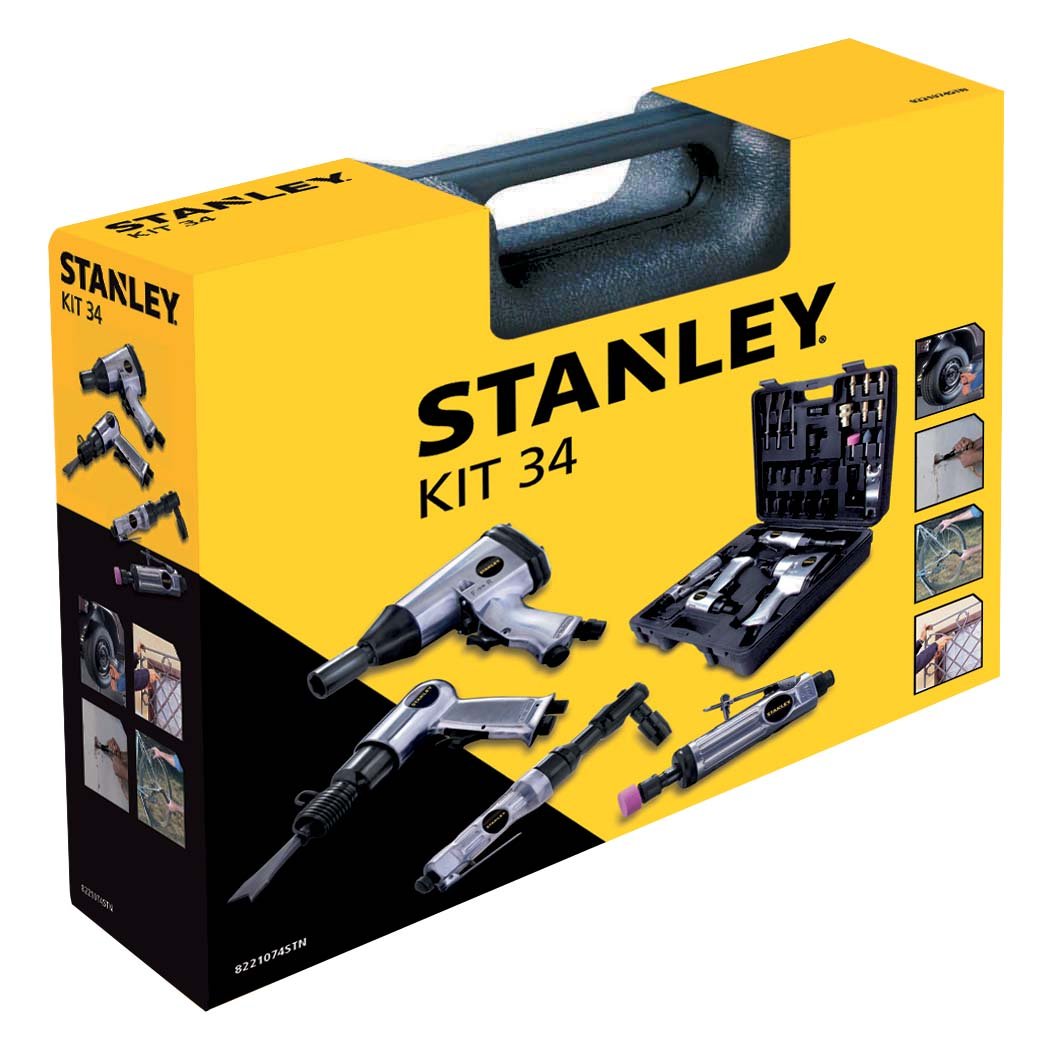 Stanley Accessories for Air Compressor, Air Tool Kit (Pack of 34) 8221074STN