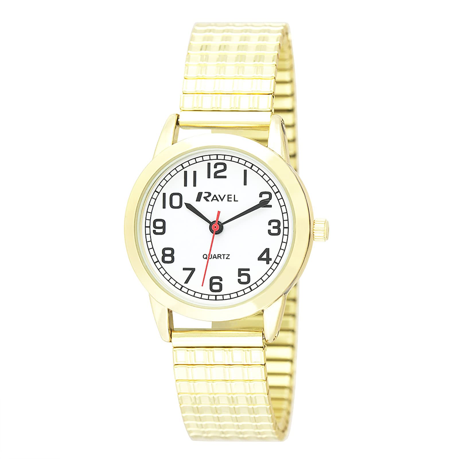 Ravel - Womens Everyday Quartz Watch with Minute Track on Gold Toned Stainless Steel Expander Bracelet (27mm case) - R0232.21.2 - Gold Tone