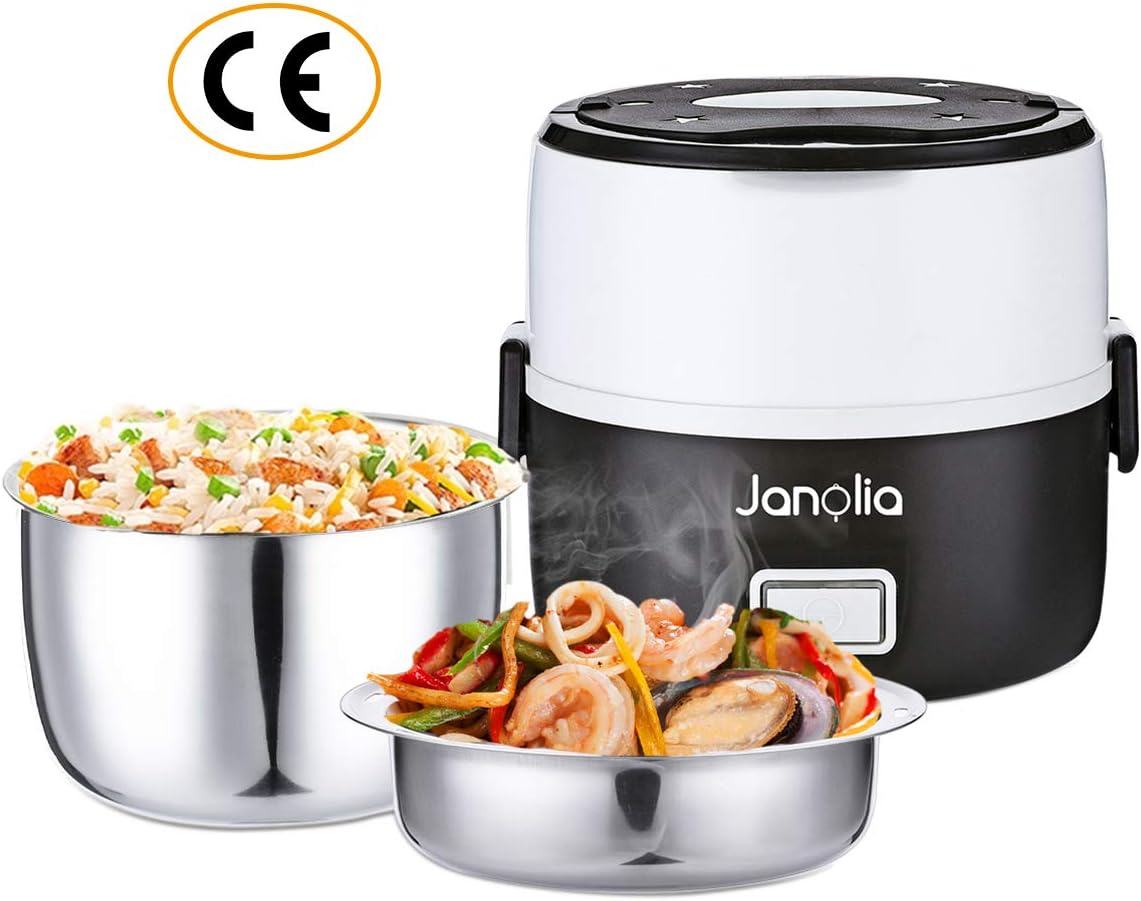 Janolia Electric Lunch Box, Portable Food Lunch Heater, Mini Rice