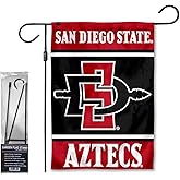 San Diego State Aztecs Garden Banner Flag with Flag Pole Stand Set