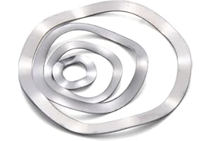 SeroNi 5-100Pcs 304 Stainless Steel Three Wave Washers Spring Washer M3 M4 M5 M6 M8 M10 M12 M14 M16 M19 M23 M25 M27 M31 M39 M