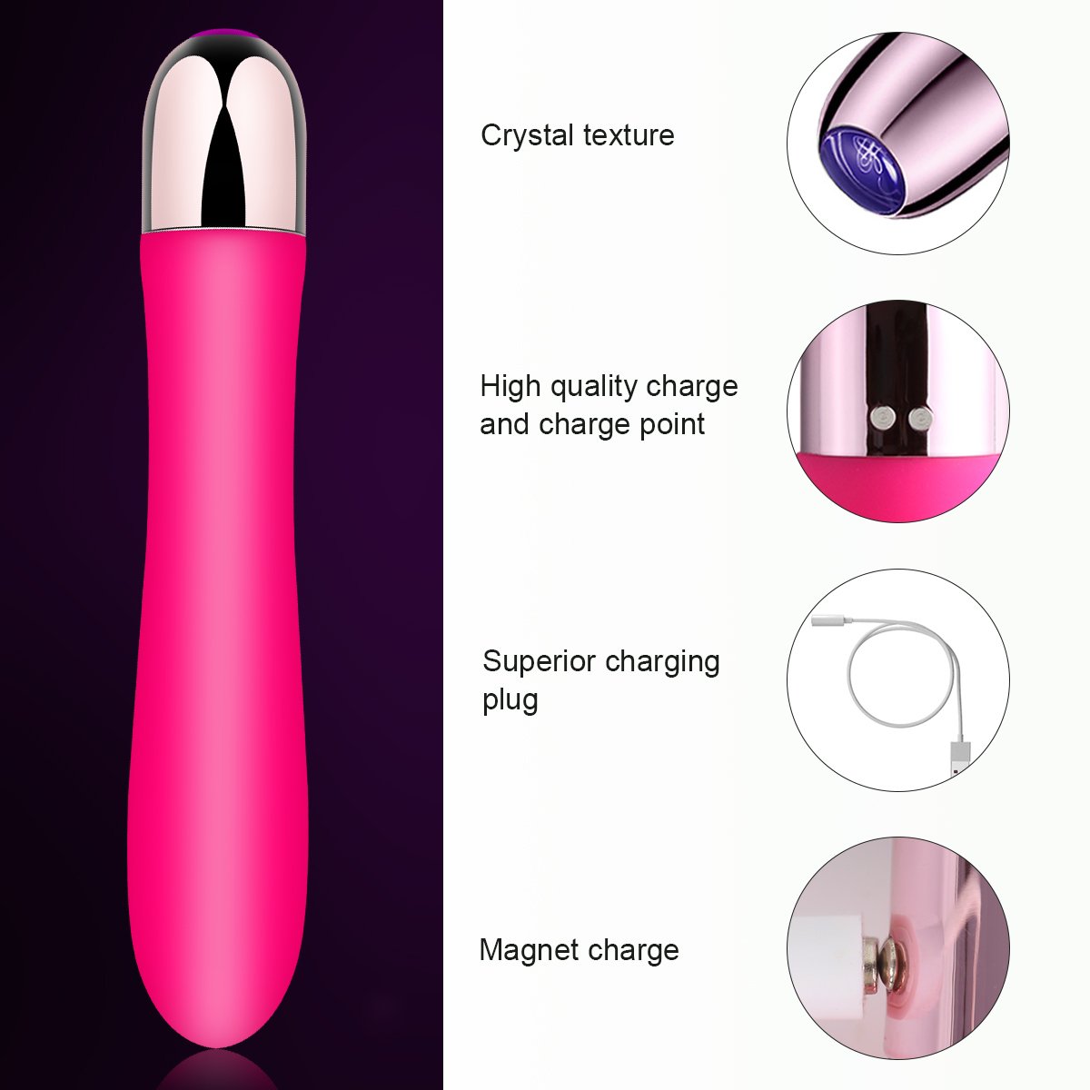 Small Vibrator for Women Rechargeable Dildo Viberate Adult Toys Multi Patterns Vibrations personal Sex Toys - red