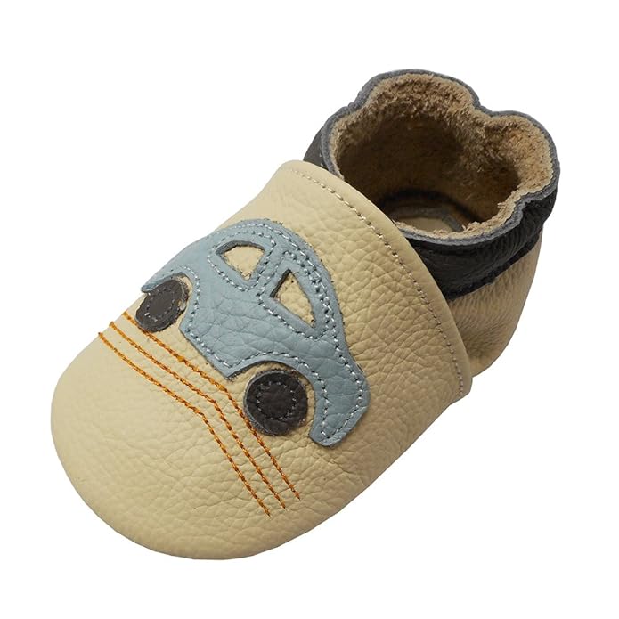 Yalion Junge Krabbelschuhe Mädchen Kleinkind Weicher Leder Lauflernschuhe Babyhausschuhe mit Wildledersohlen Multi-Stil