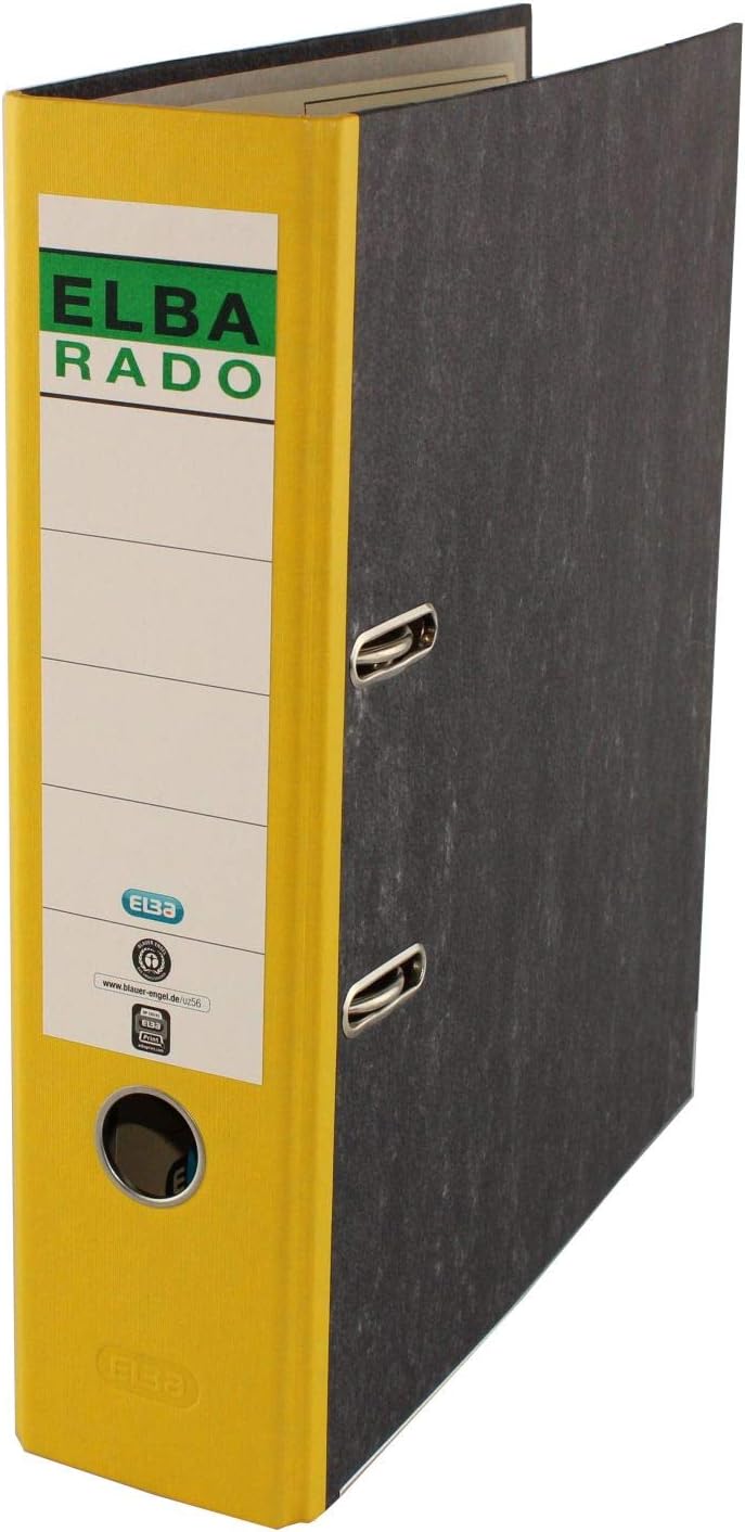 Elba Rado Ring Binder/Folder, Clouded Marble A4, Wide (20 Items) Yellow, breit (20 Stück) - Image 3