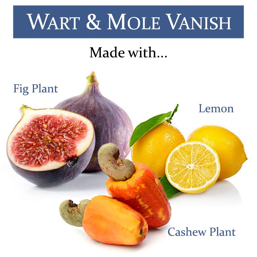 Pristine Herbal Touch - Wart & Mole Vanish, All Natural Mole & Skin Tag Remover (Fast Results, 20 Minute Application) Award Winning, Best Mole Remover, Best Wart Remover, Fast & Effective, All Natural : Beauty