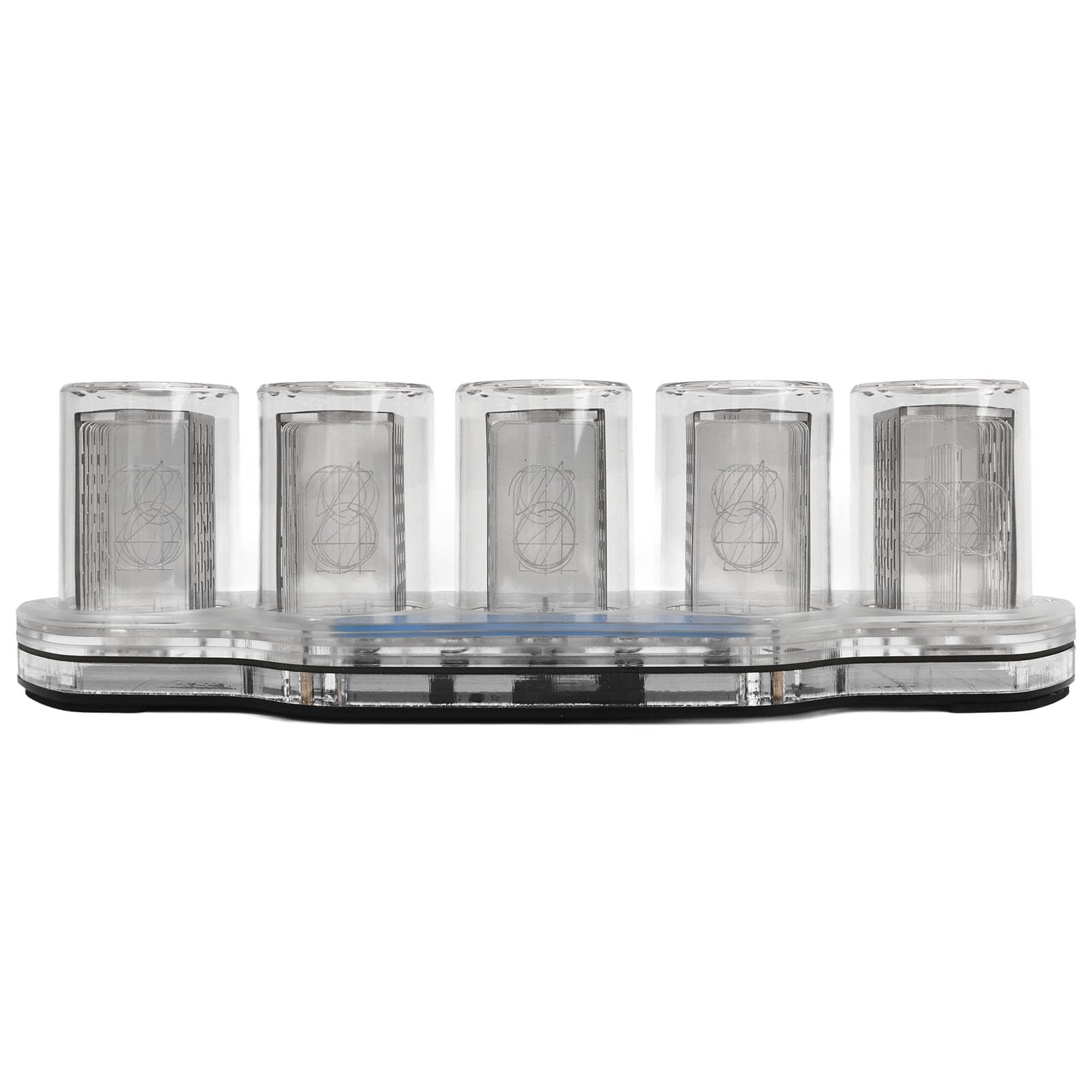 YWBL-WH Nixie Tube Clock LED Digital Tube Desk Clock RGB Retro Modern Wooden to Decorate The Room