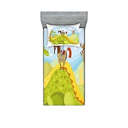 Ambesonne Fantasy Fitted Sheet & Pillow Sham