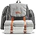 VonShef Picnic Backpack for 4 Person Outdoor Bag with Blanket – Woven Grey Waterproof Finish, Includes 29 Piece Dining Cutlery Set & Insulated Cooler Bag Compartment to Keep Food Chilled