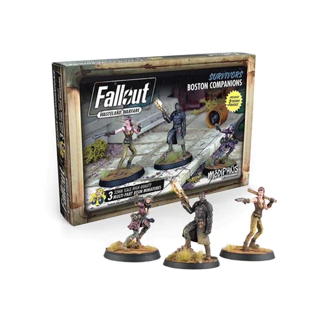 Fallout: Wasteland Warfare Modiphius Entertainment Survivors Boston Companions Miniatures Set