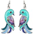 Aazon.co: DUOWEI Acrylic Resting Tropical Parrot Earrings Colorful