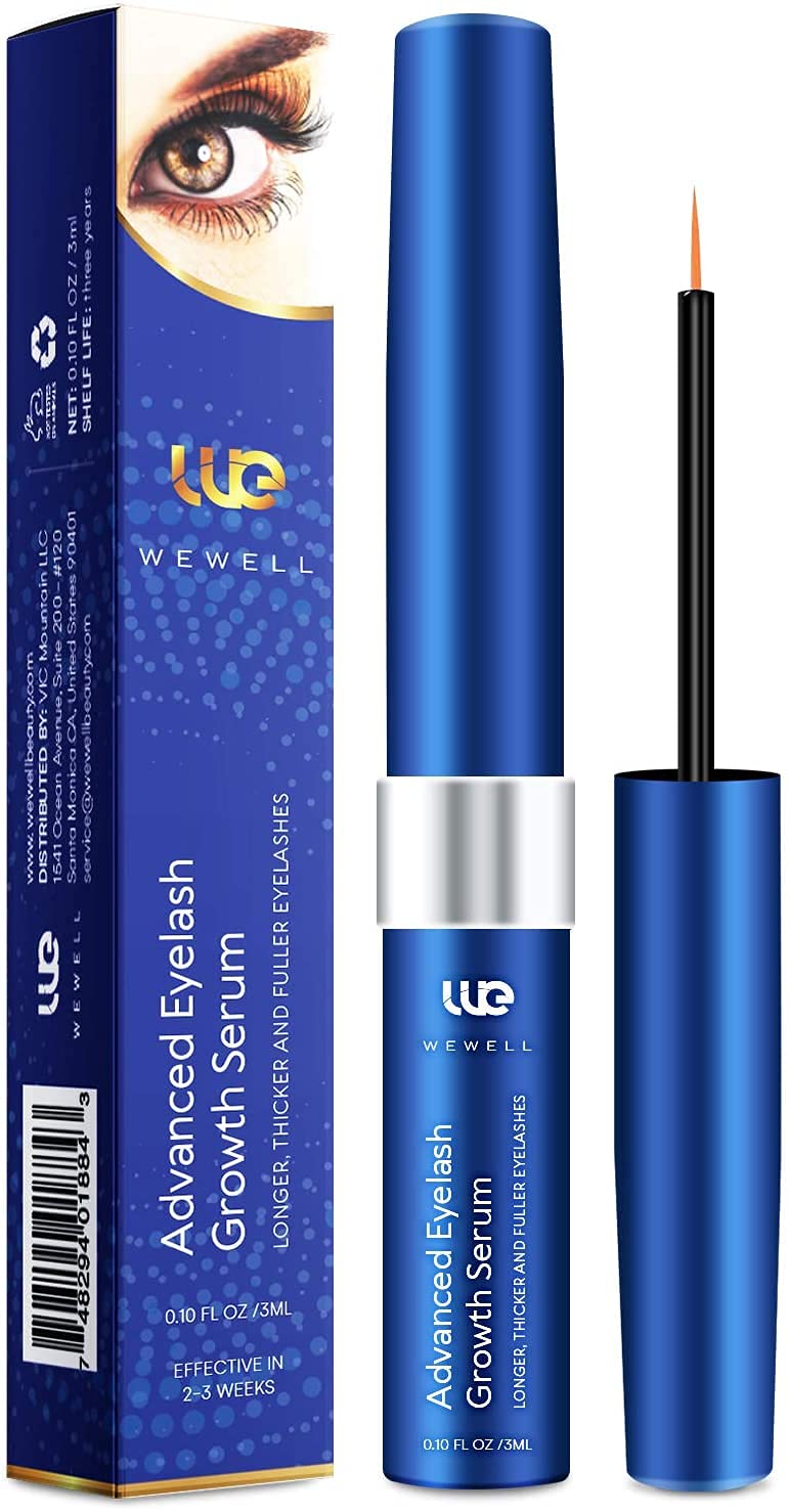 Wewell Eyelash Growth Serum, Thicker Lashes, 3 ML (Peacock Blue)