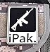 CFK Cutlery Company UCFK USA IPAK AR-15 Rifle Logo 3D Badge Black & White PVC Military Combat Knives Patch PVC2