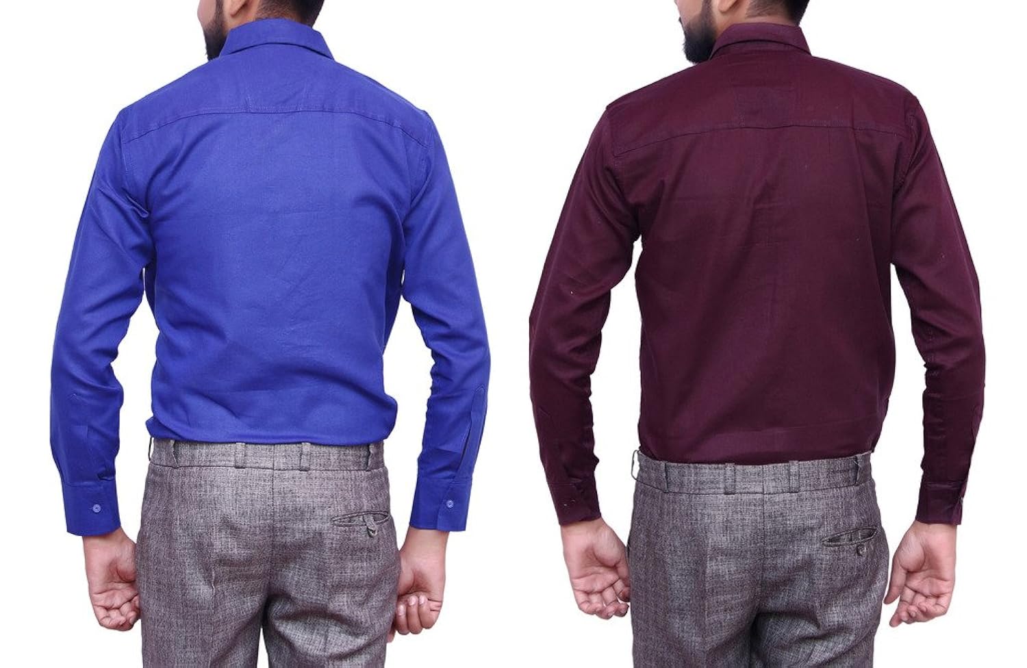 london looks men's cotton formal shirts multicolour - pack of 2