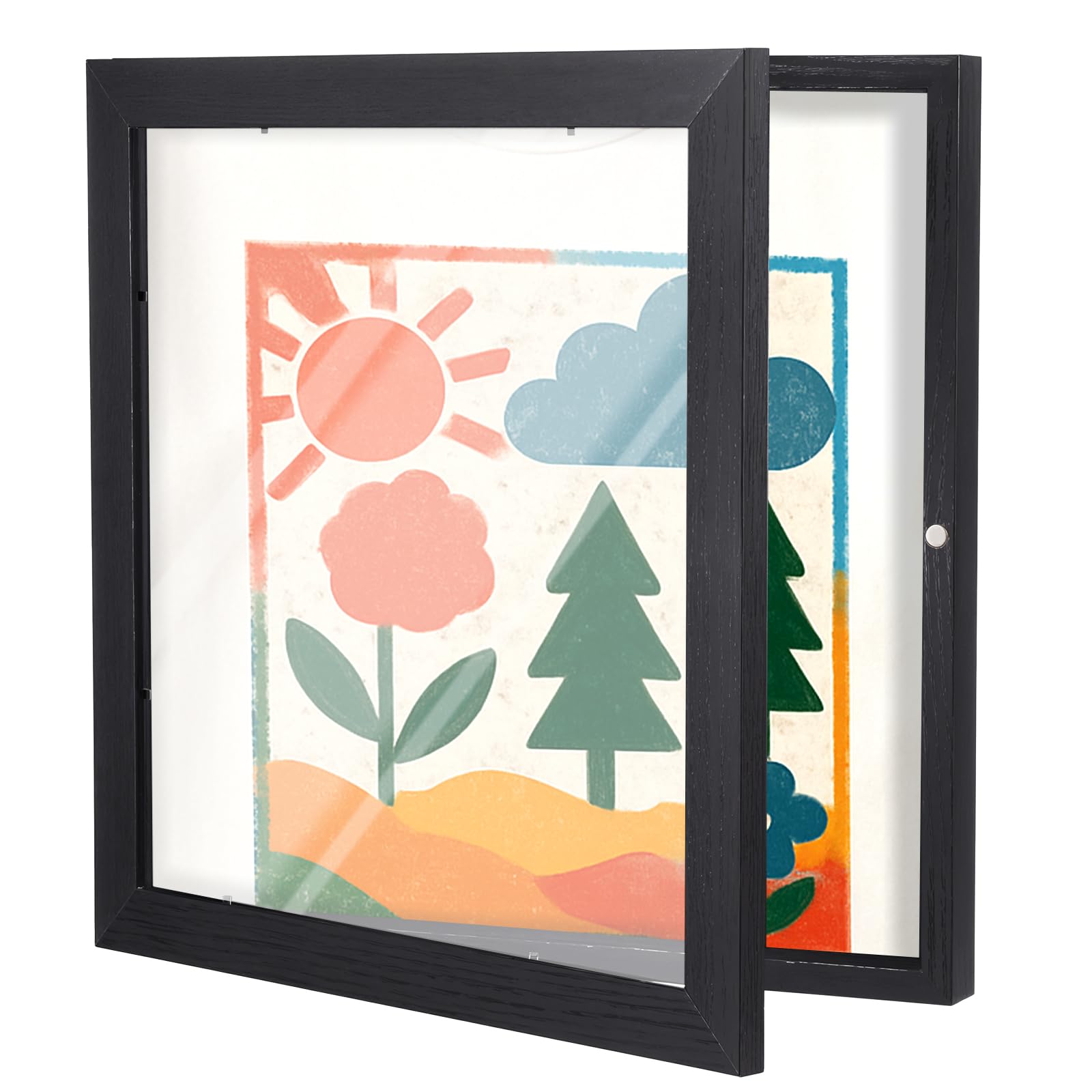 Photo 1 of T-Shirt Display Frame 13 X 13” Jersey Display-Frame for Wall Mount or Desktop T-Shirt Picture Frame 1" Depth of Usable Space Plastic Front (Not Glass) for Football Baseball Basketball Jerseys