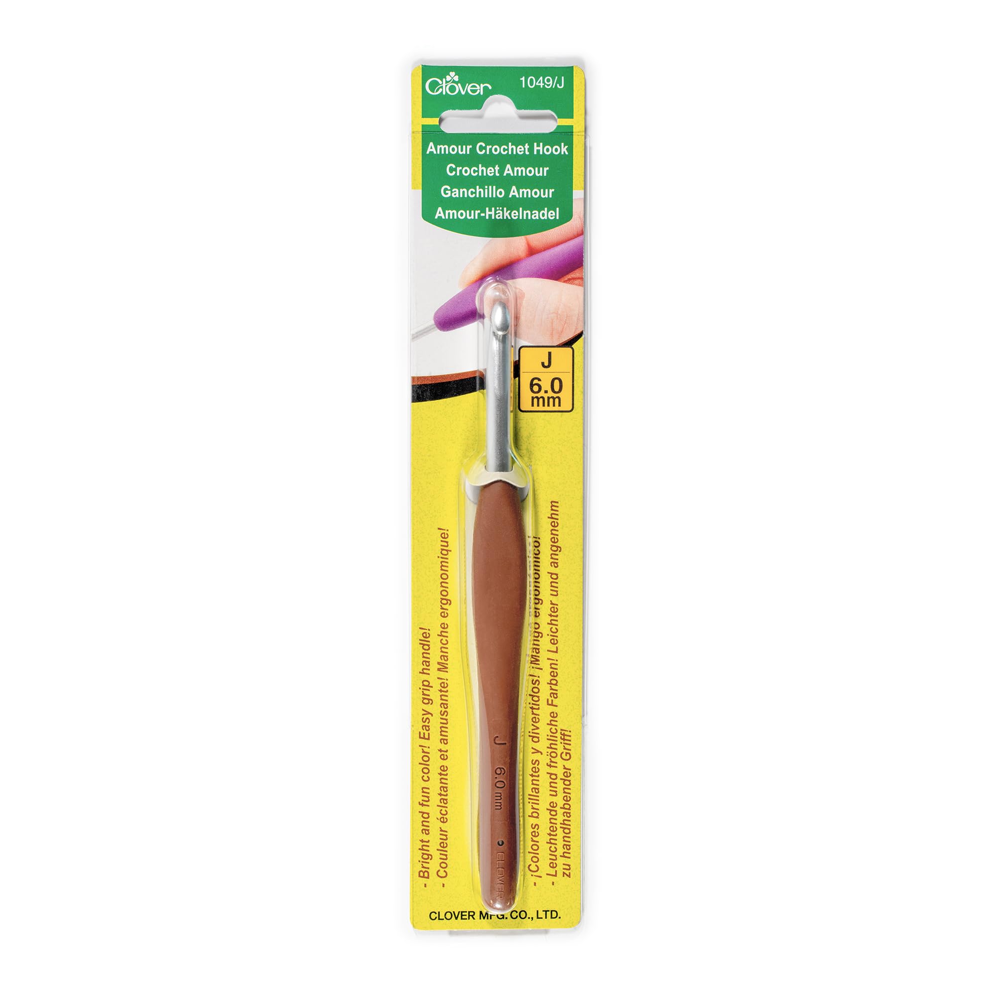 Clover 1049/J Amour Crochet Hook: 6.0mm, Other, Multicoloured, 6mm — image 1