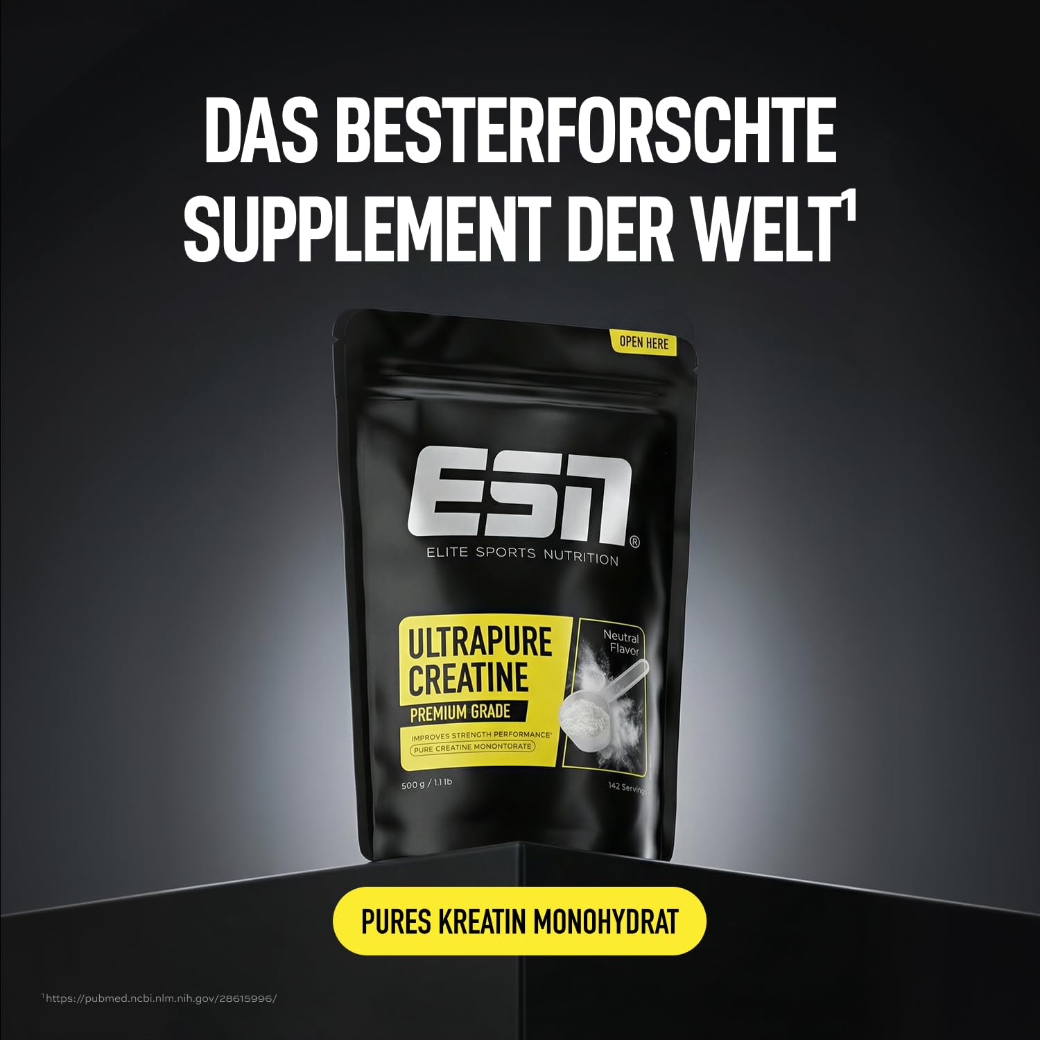 ESN Ultrapure Creatine Monohydrate - geschmacksneutral und vegan - 500 g 2