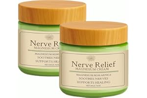 CleJoy 2 Pack Nerve Relief Magnesium Cream with MSM & Arnica, Soothes Nerves & Daily Soothing Support