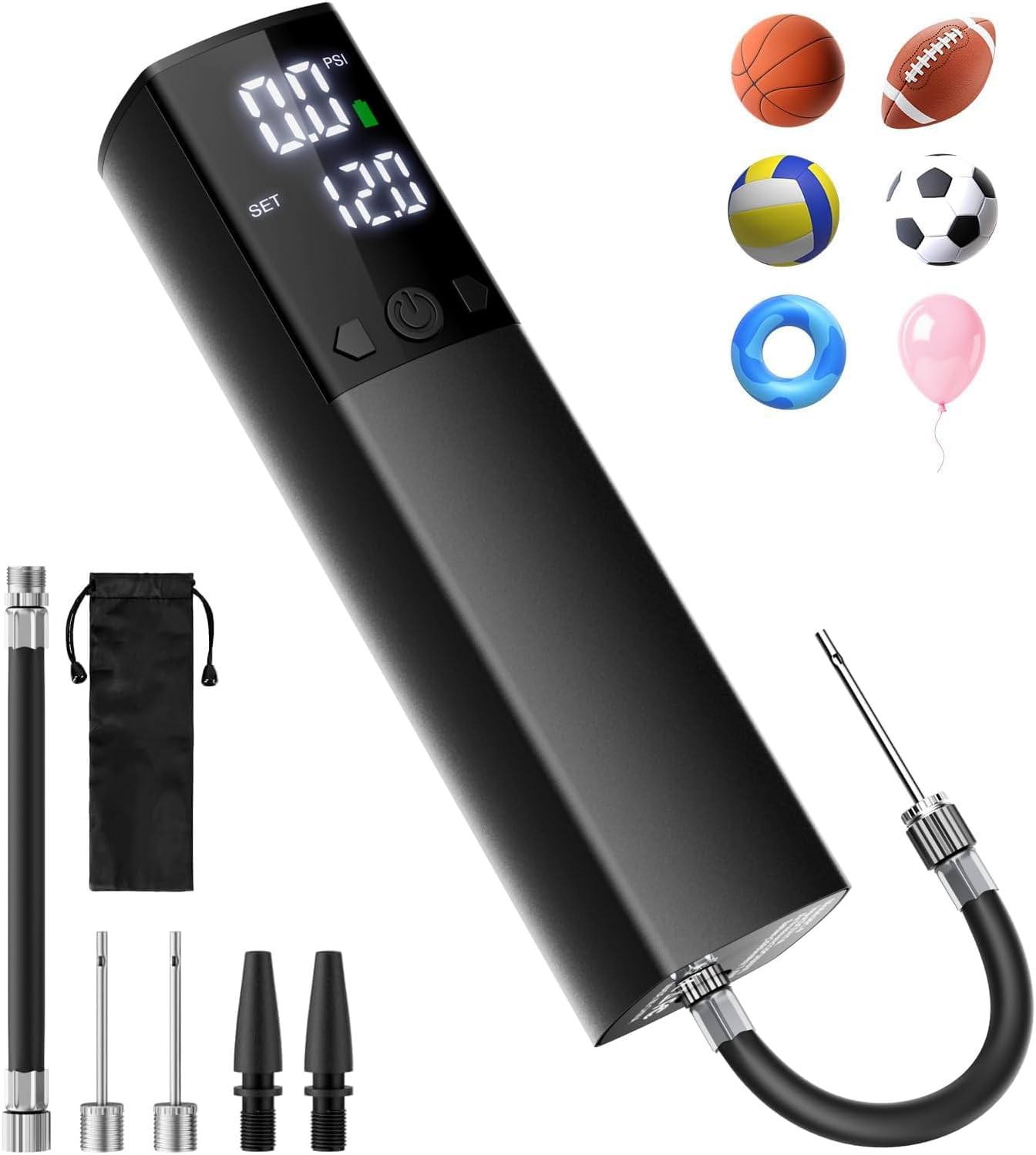 Photo 1 of ***MISSING PARTS***
Electric Ball Pump,Smart Air Pump Portable Fast Ball Inflation with Accurate Pressure Gauge and Digital LCD Display for Basketball Football Soccer Volleyball Swimming Ring Balloon(2 Pin and 1 Spout)