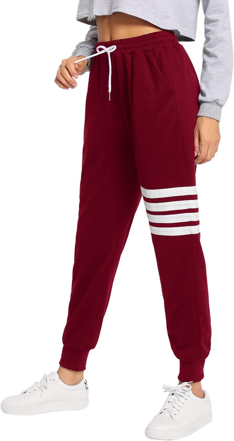 SweatyRocks Women's Drawstring Waist Long Workout Yoga Active Pant with Pocket