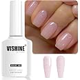Vishine Nude Pink Gel Nagellack – 16ml, Sheer Neutralfarbe, Soak Off UV Gel Für French Manicure