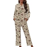 TOFRIMADE Pajamas for Women Set Long Pants Sleepwear Sets Soft Comfy Night Wear V-Neck Loungewear Cute Pajama House Wear