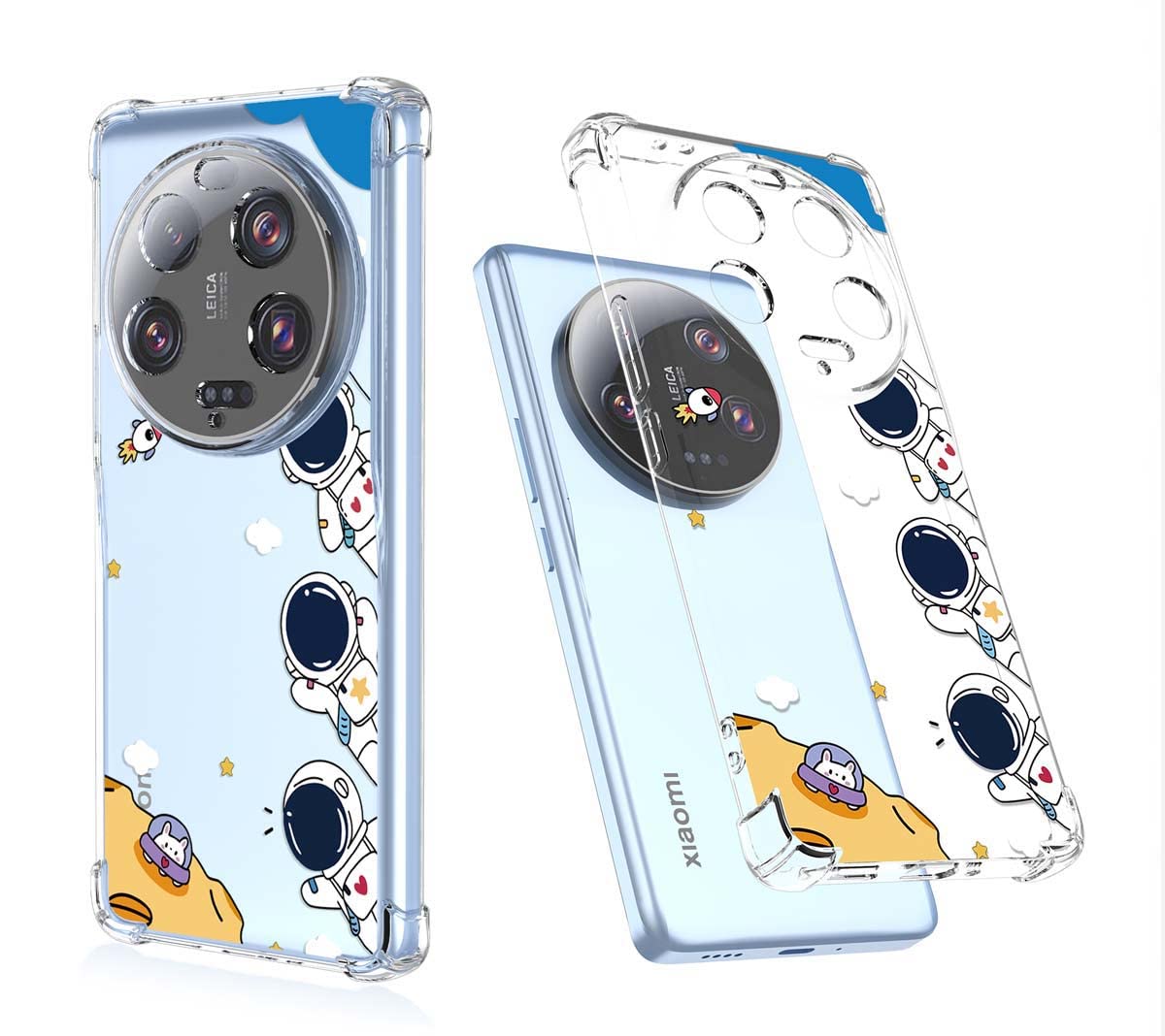 GOKEN Case Cover for Xiaomi Mi 13 Ultra, Transparent Soft TPU Silicone with Colorful Print Design, Shockproof -A011