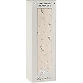 Ely's & Co. Muslin Swaddle Blanket 1-Pack for Baby Boy/Girl, 100% Cotton Muslin Extra Large Swaddle Receiving Blanket, 47”x47” (Sage Bird)