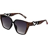 Betsey Johnson Women's Soul Shine Sunglasses Cateye, Leopard, 58 mm