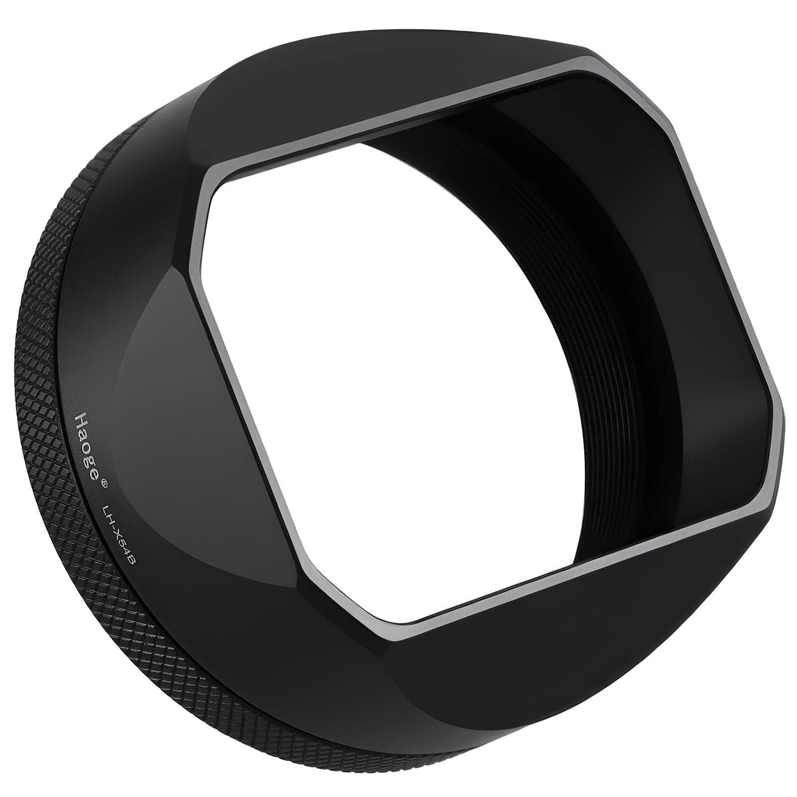 Square Metal Lens Hood for Fuji X100VI X100V Camera Accessories Black with 49mm UV Filter Adapter Ring Haoge LH-X54B