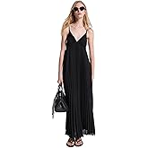 Michael Kors womens Maxi Pleated Slip Dress
