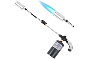 RUBDARK Propane Torch Burner Weed Torch with High Output Heavy Duty Blow Torch 30" Detachable Long Arm Propane Weed Burner Control Valve for Garden,Stumps,Wood,Melting Ice,Snow Road,Roofing
