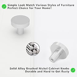 HANIHUA 24 Pack Brushed Nickel Cabinet Knobs