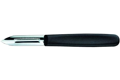 Victorinox Sparschäler, Zweischneidig, Edelstahl, Spülmaschinengeeignet, schwarz