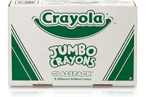 Crayola Jumbo Crayons Classpack (200ct), Large Toddler Crayons, Bulk School Supplies, Essential Preschool & Kindergarten Art Supplies for Teachers