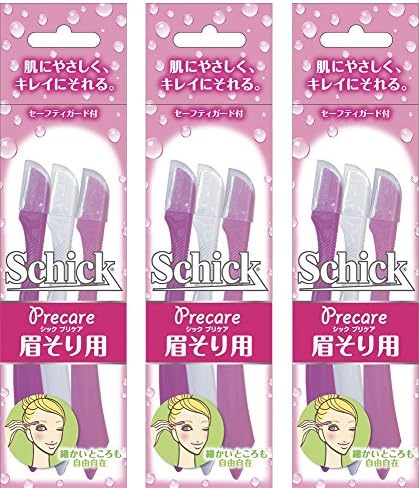シック Schick Lディスポ 使い捨て 眉そり用 3本入 3個 セーフィガード付 女性 カミソリ フェイス