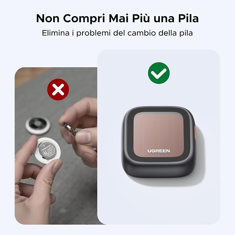 FineTrack Pro Smart Finder Ricarica Solare Supporto iOS — foto 6 di 8