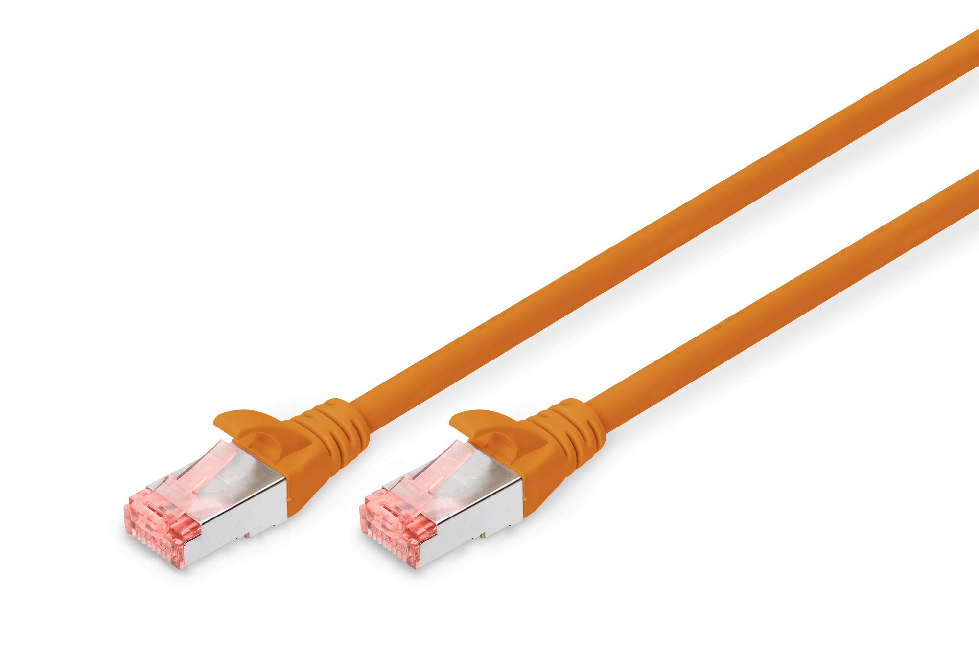 Digitus LAN Cable Cat 6-0.5m - RJ45 Network Cable - S/FTP Shielded - 1 Gbps - Compatible with Cat6A and Cat7 - Orange — image 1
