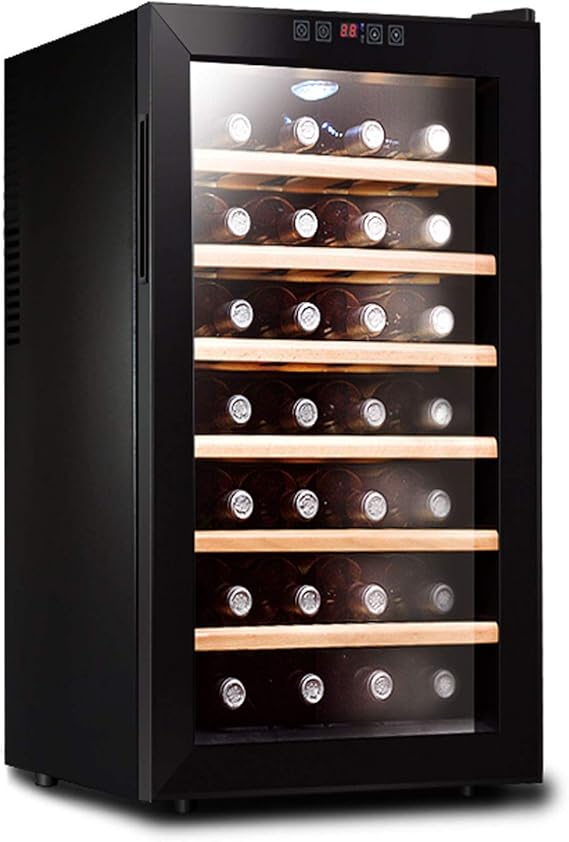 MINGDIAN 28 Bottle Wine Cooler Refrigerator White/Red