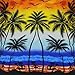 LA LEELA Men's Funky Beach Party Tropical Floral Shirts Short Sleeve Button Down Hawaiian Shirt for Men 3XL Palm Tree Sea, Orange
