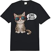 Ciao Bella Cat with Sunglasses Comfort Colors Adult Heavyweight T-Shirt