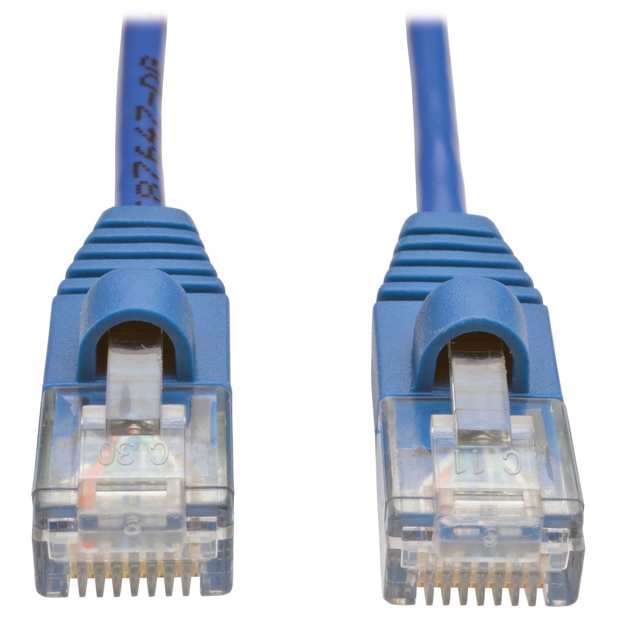 Tripp Lite Cat5e Snagless Molded Slim UTP Patch Cable (M/M), RJ45, Blue, 5 ft. (N001-S05-BL)