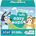 Pampers Easy Ups Boys & Girls Bluey Potty Training Pants - Size 5T-6T, 80 Count, Training Underwear (Packaging May Vary)
