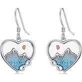 Dorunmo Mustard Seed Earrings 925 Sterling Silver Mountain Mountain Dangle Drop Earrings Christian Faith Jewelry Gifts for Women