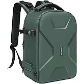 MOSISO Camera Backpack,DSLR/SLR/Mirrorless Photography Camera Bag Full Open Waterproof Hardshell Bag with Insert&Tripod Holder&Laptop Compartment Compatible with Canon/Nikon/Sony, Emerald Green