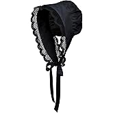 CosInStyle Women's Pioneer Bonnet - Colonial Peasant Amish Hat, Prairie Cap, Nightcap, Maid Cosplay Costume Accessory