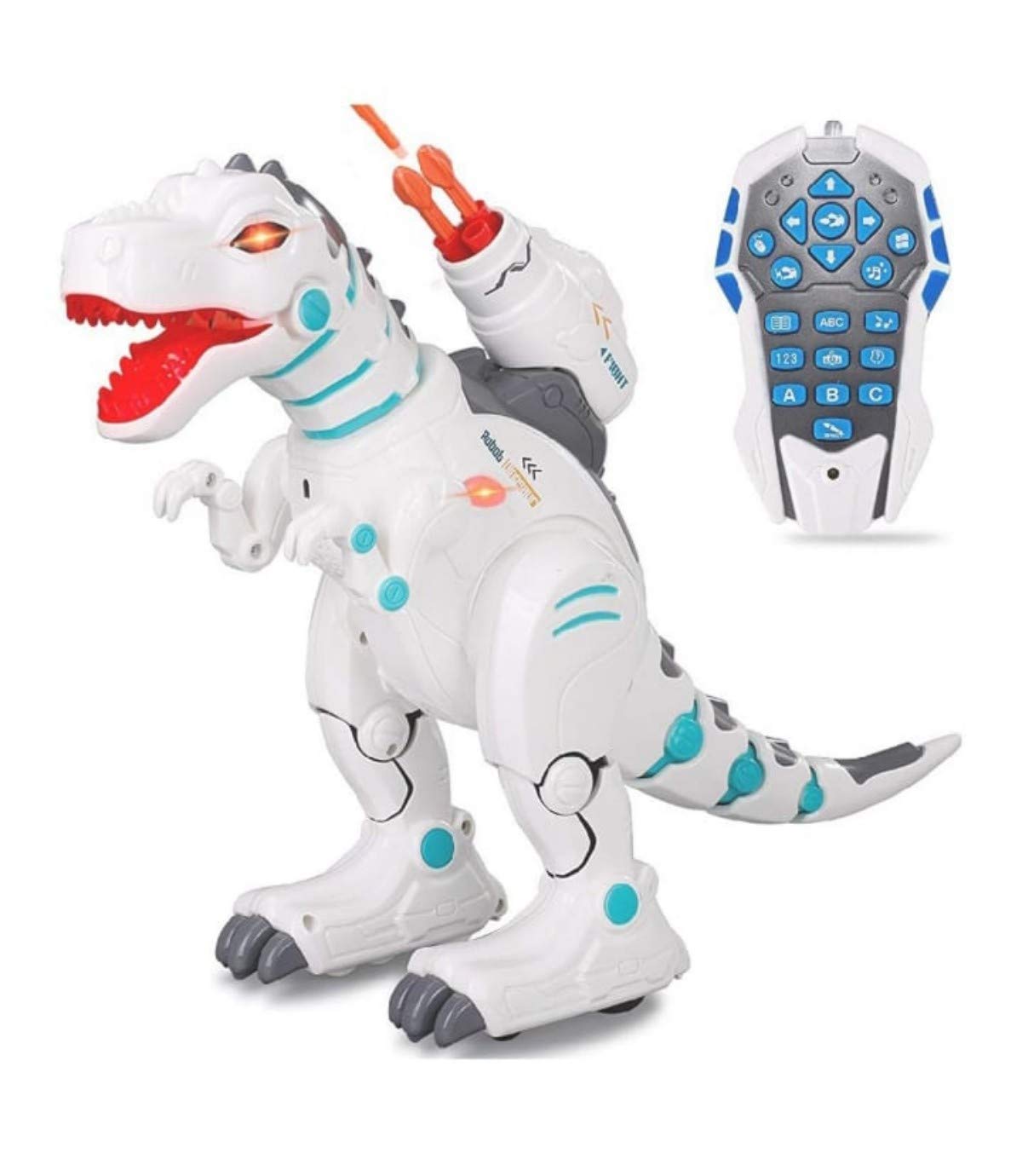 white robot dinosaur