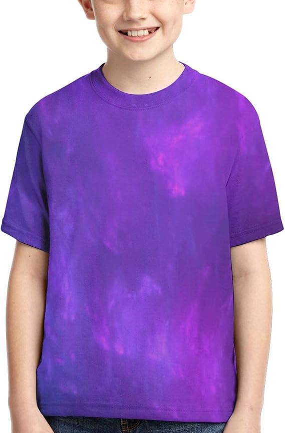 Hdadwy Kids TShirt Blue Purple TShirt Shirt Tops 3D Print TShirt for